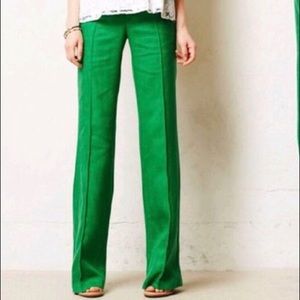 J Crew Green Cafe Trousers